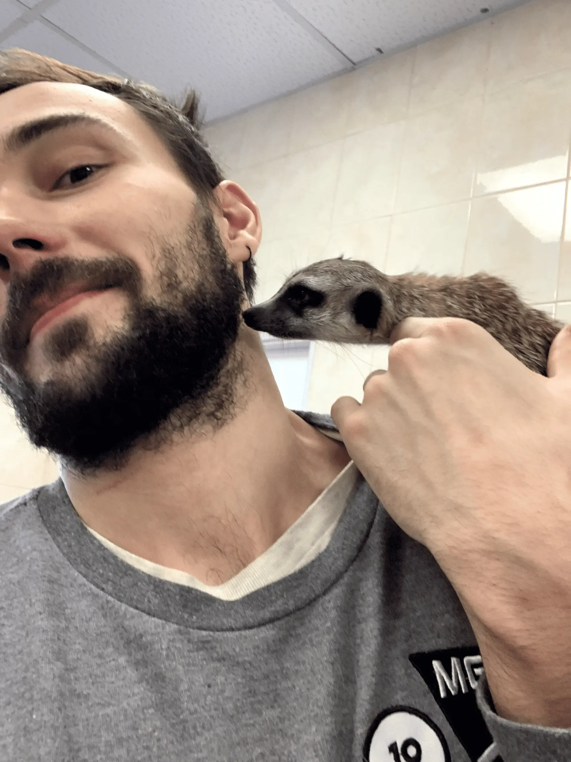 Dr. Strelkov with rodent patient
